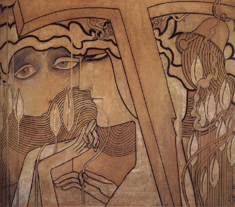 Jan Toorop Desire and Satisfaction Norge oil painting art